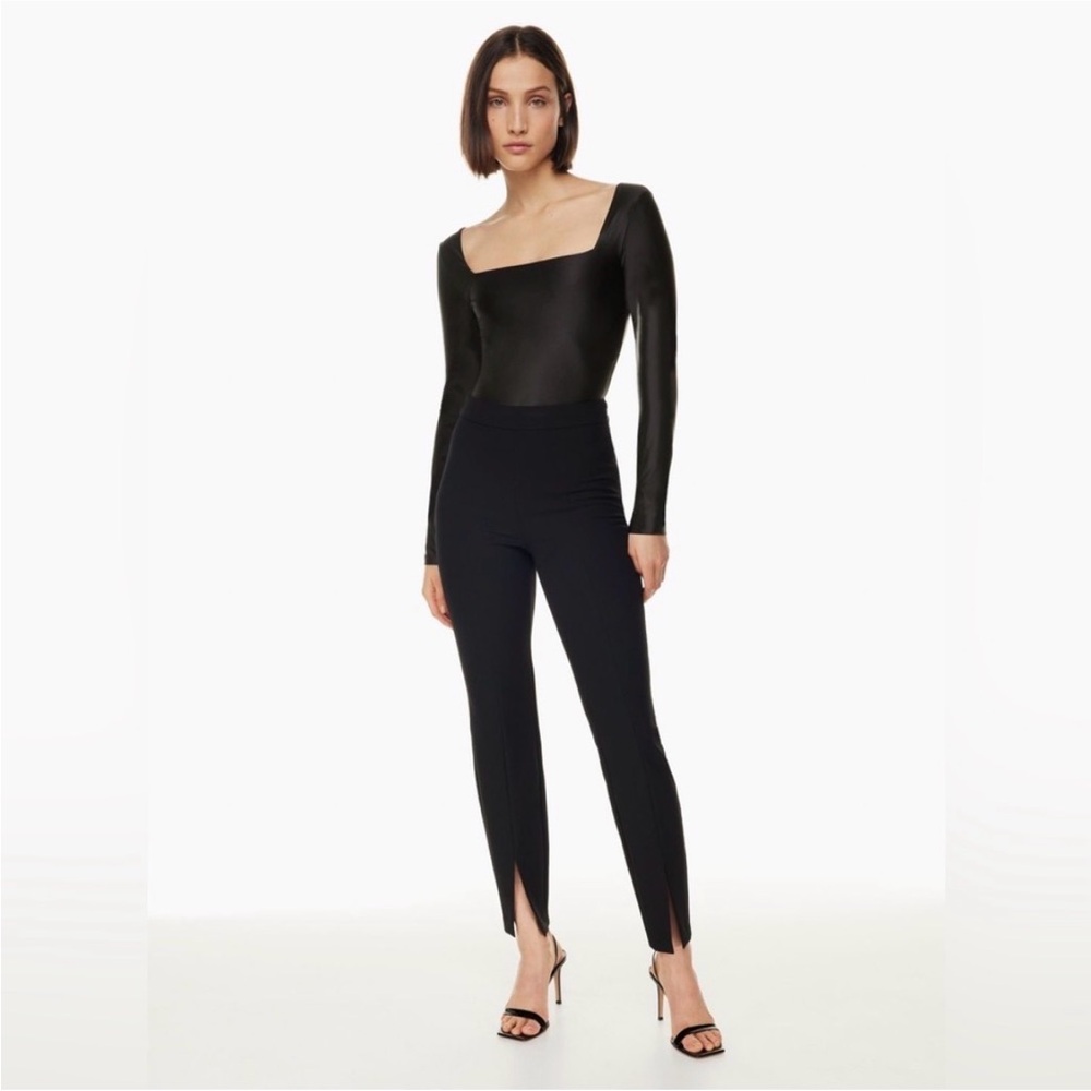 nwot Babaton satinette squareneck bodysuit S